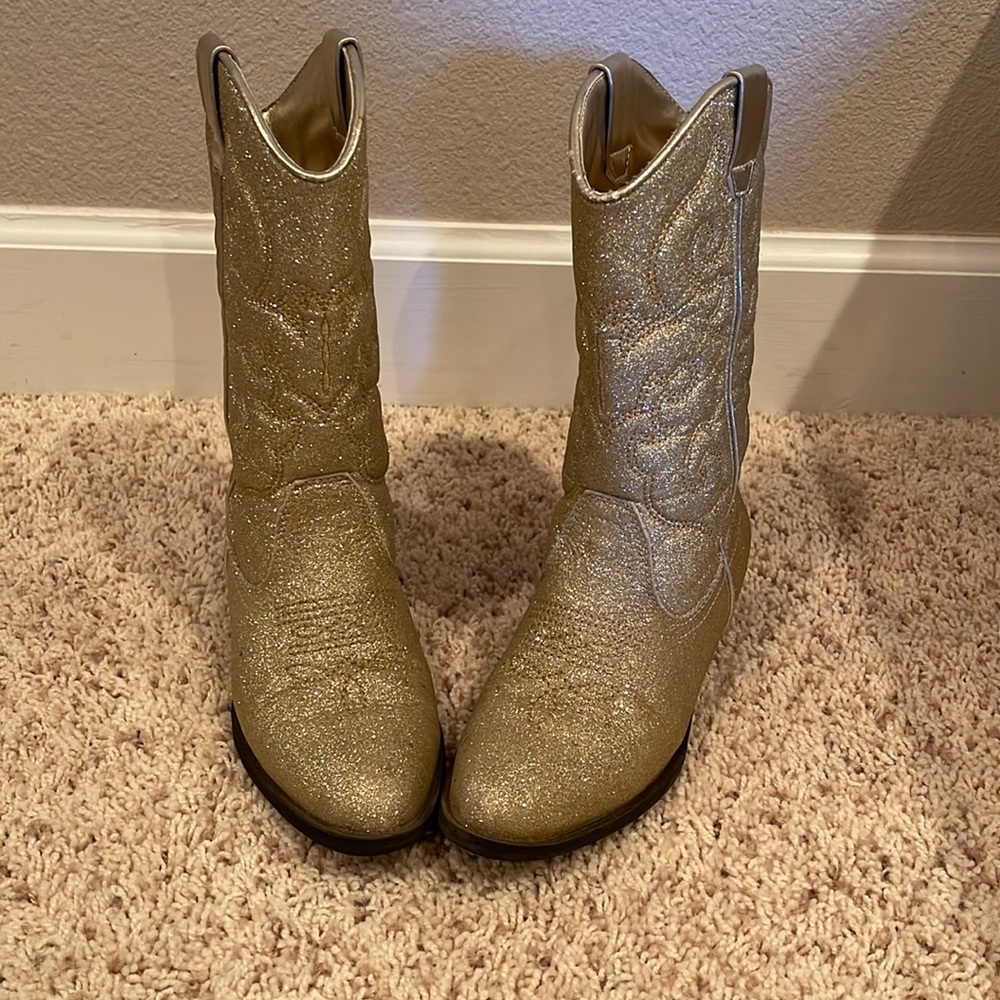 Girls Tucker + Tate Gold Sparkle Boot
